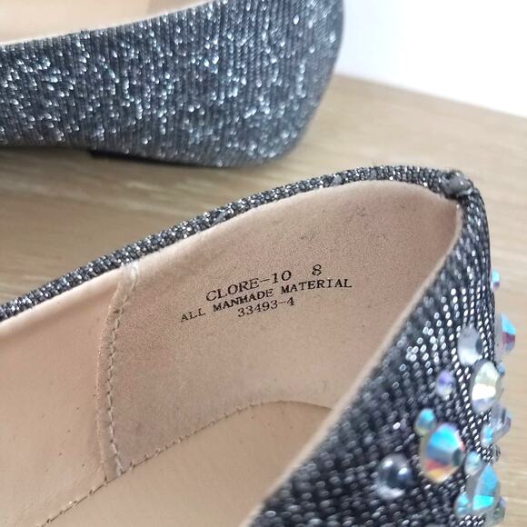 Bamboo | Rhinestone Jeweled Silver Flats 8 - Picture 4 of 7